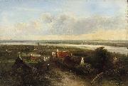 Pieter Janssens A panoramic river landscape oil painting picture wholesale